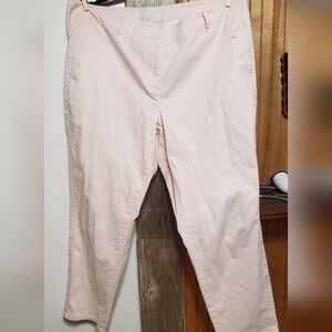 J.Jill Live In Chino Pastel Pink Size 16 Pant 97%cotton 3%spandex